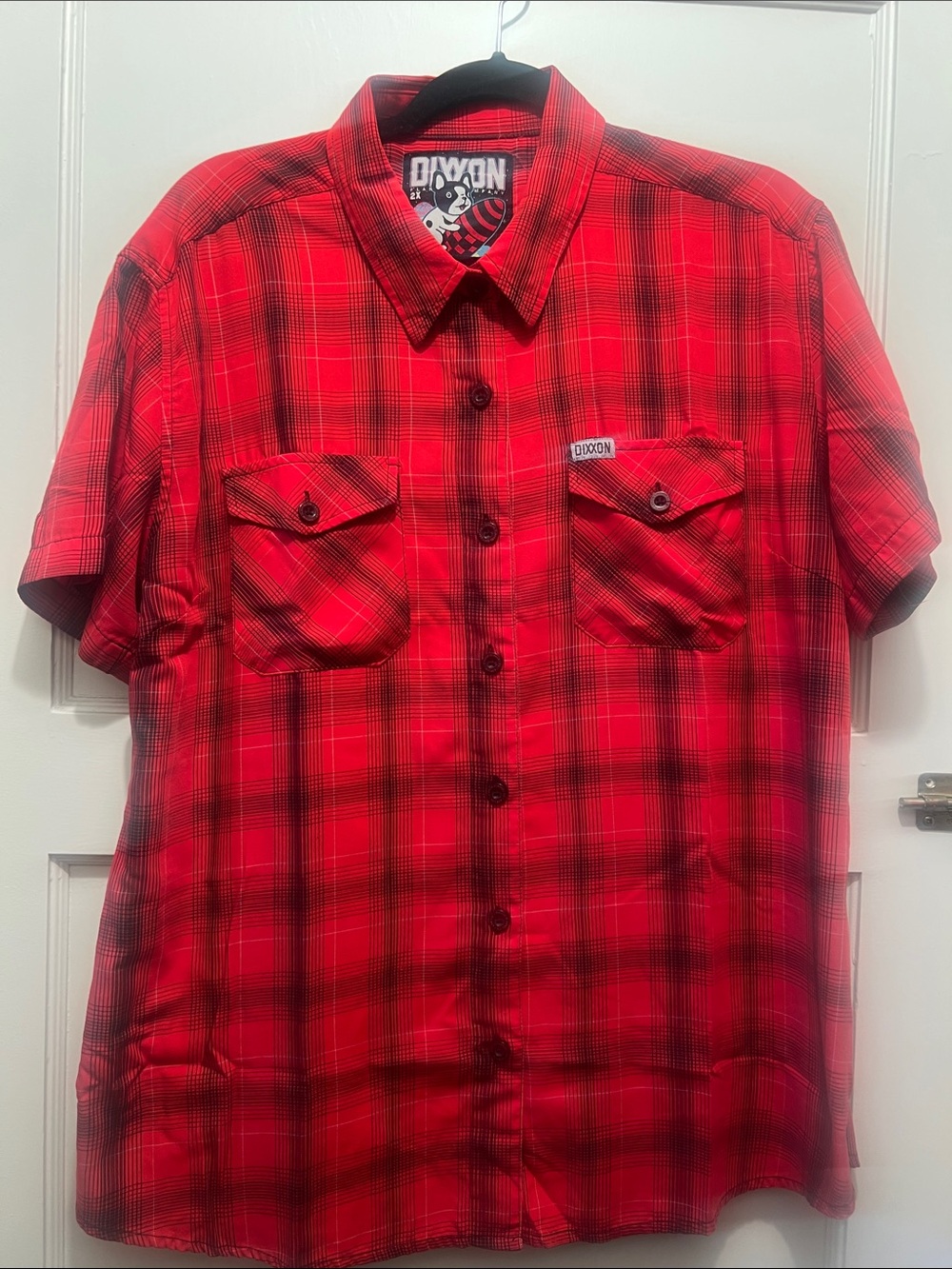 DIXXON women’s  Black, Red, White The  Rocket shirt sleeve shirt 2X/XXL EUC